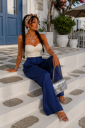 Pantalone satin con elastico