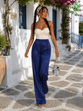 Pantalone satin con elastico