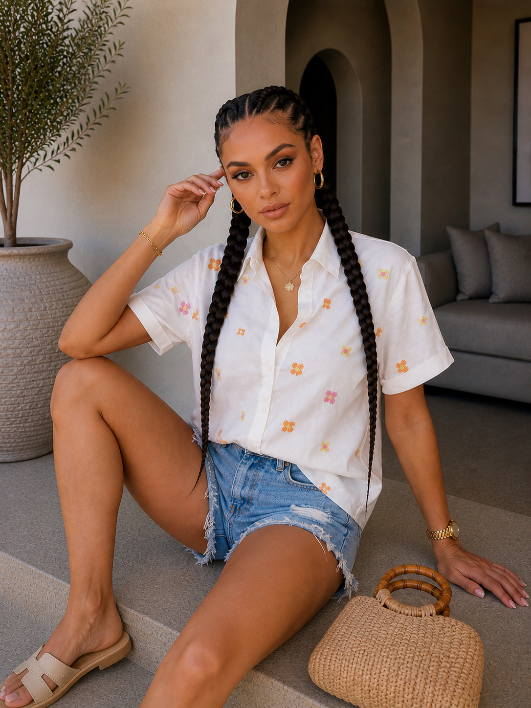 Camicia Pastel flower