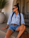 Camicia a quadri con bassotto