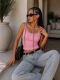 Top Lace Basic con bottoncini