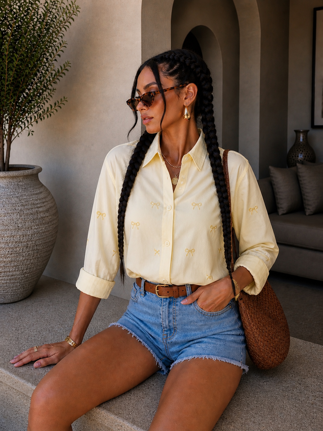 Camicia con fiocchetti