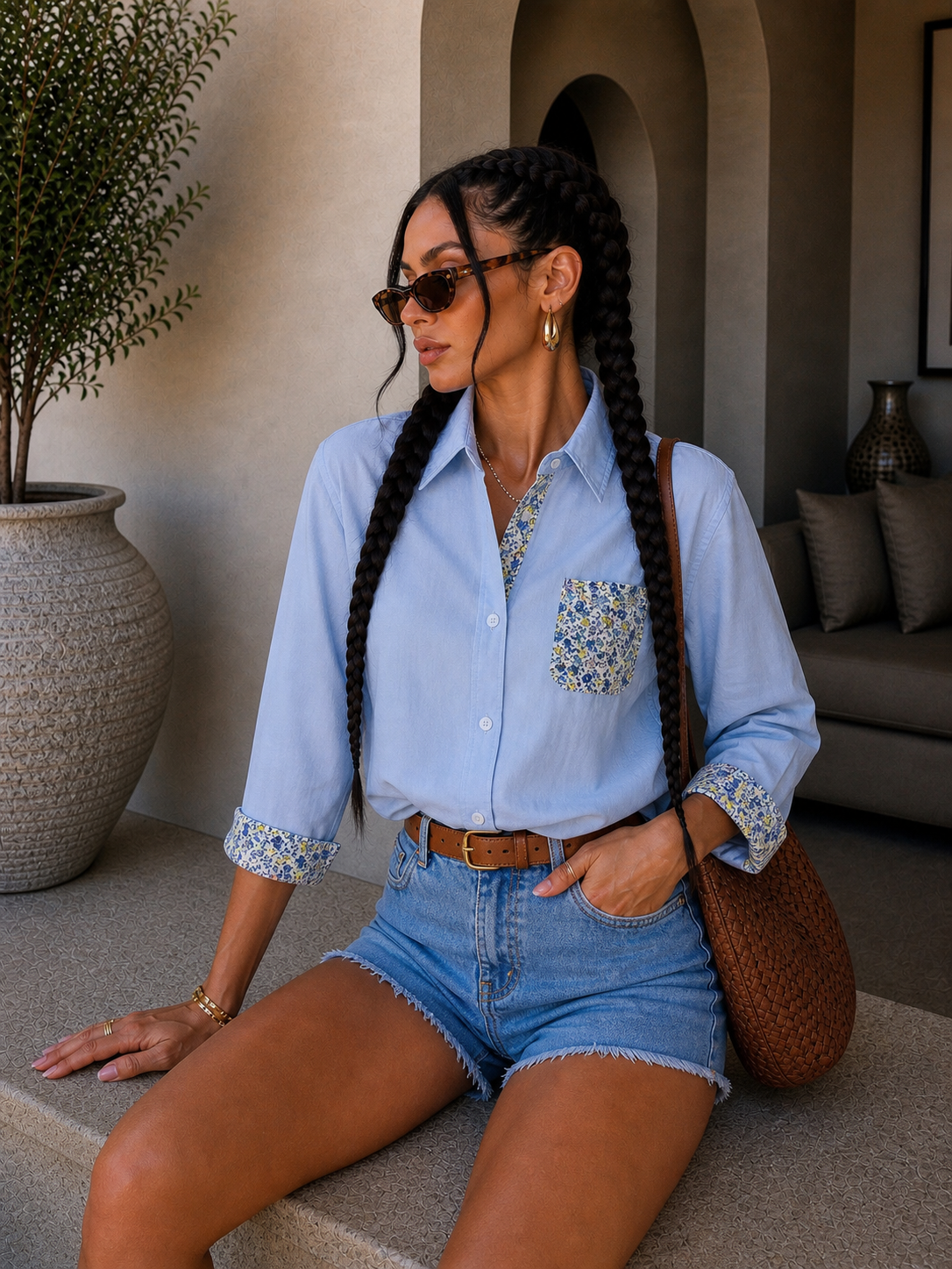 Camicia floreal pacht