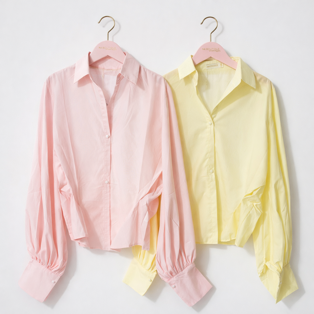Camicia vita stretta con manica ampia