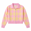 Cardigan Candy Argyle Zip
