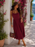 Abito Midi con Coppe Strutturate