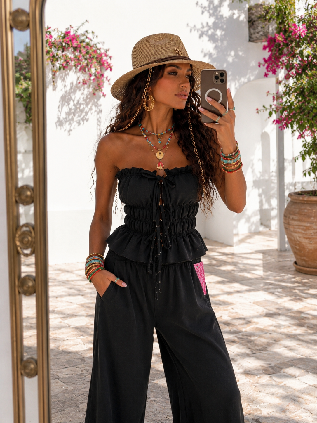 Completo Top Elasticizzato e Pantalone