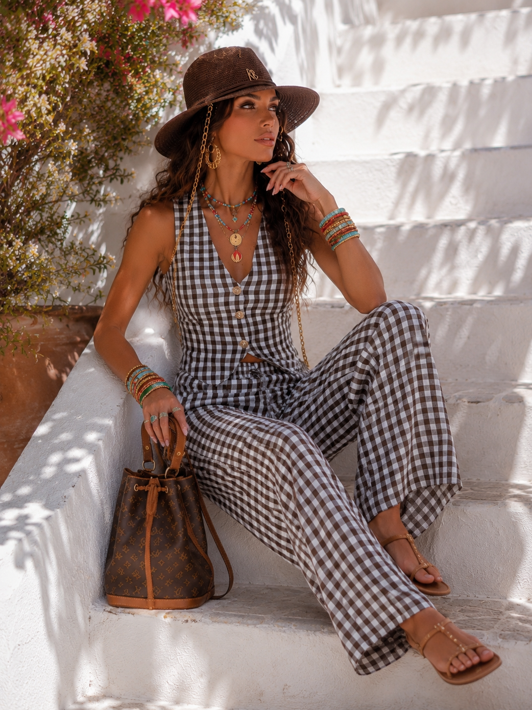 Completo vichy pantalone e top