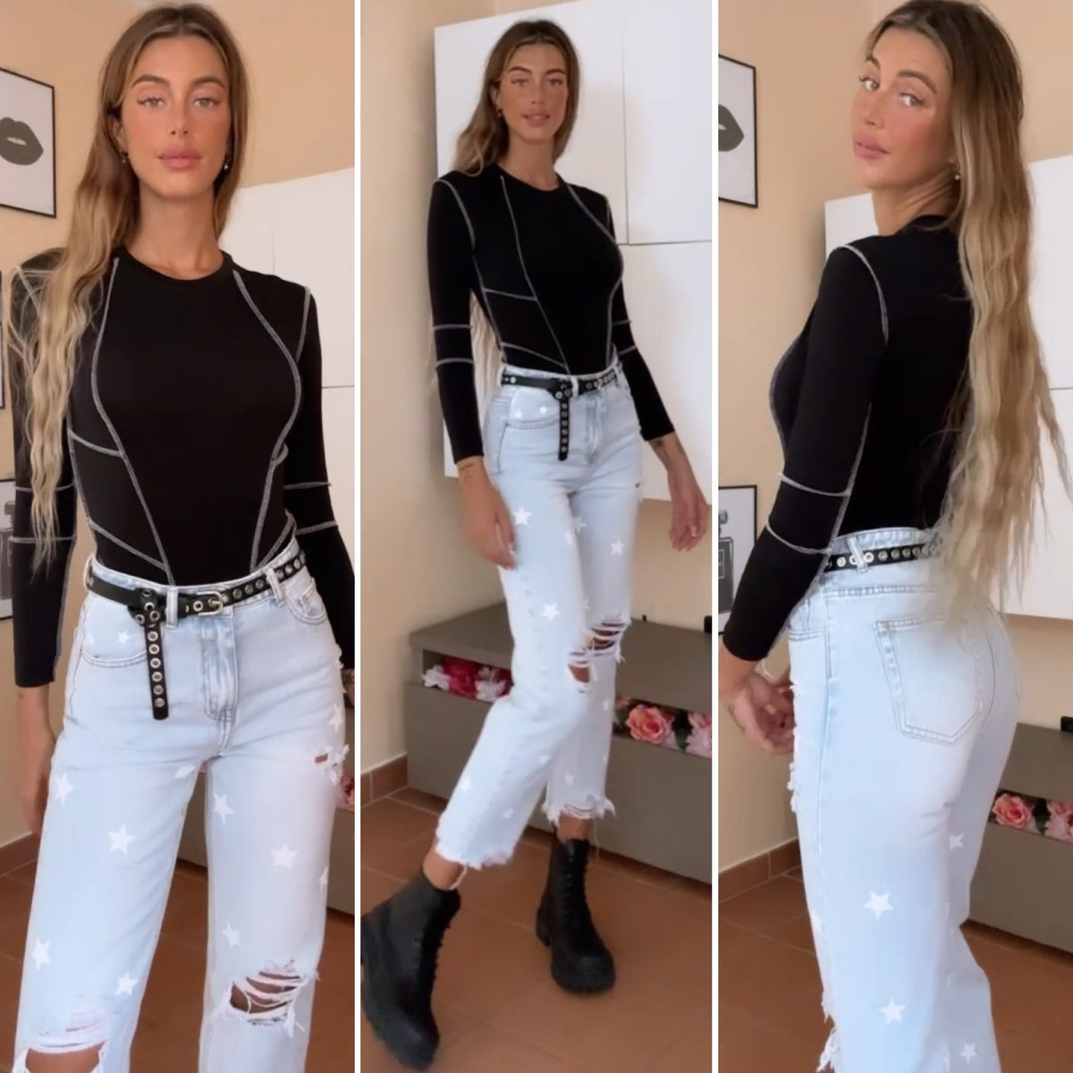 Jeans con stelle