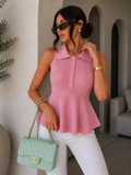 Maglia a polo pastel svasata