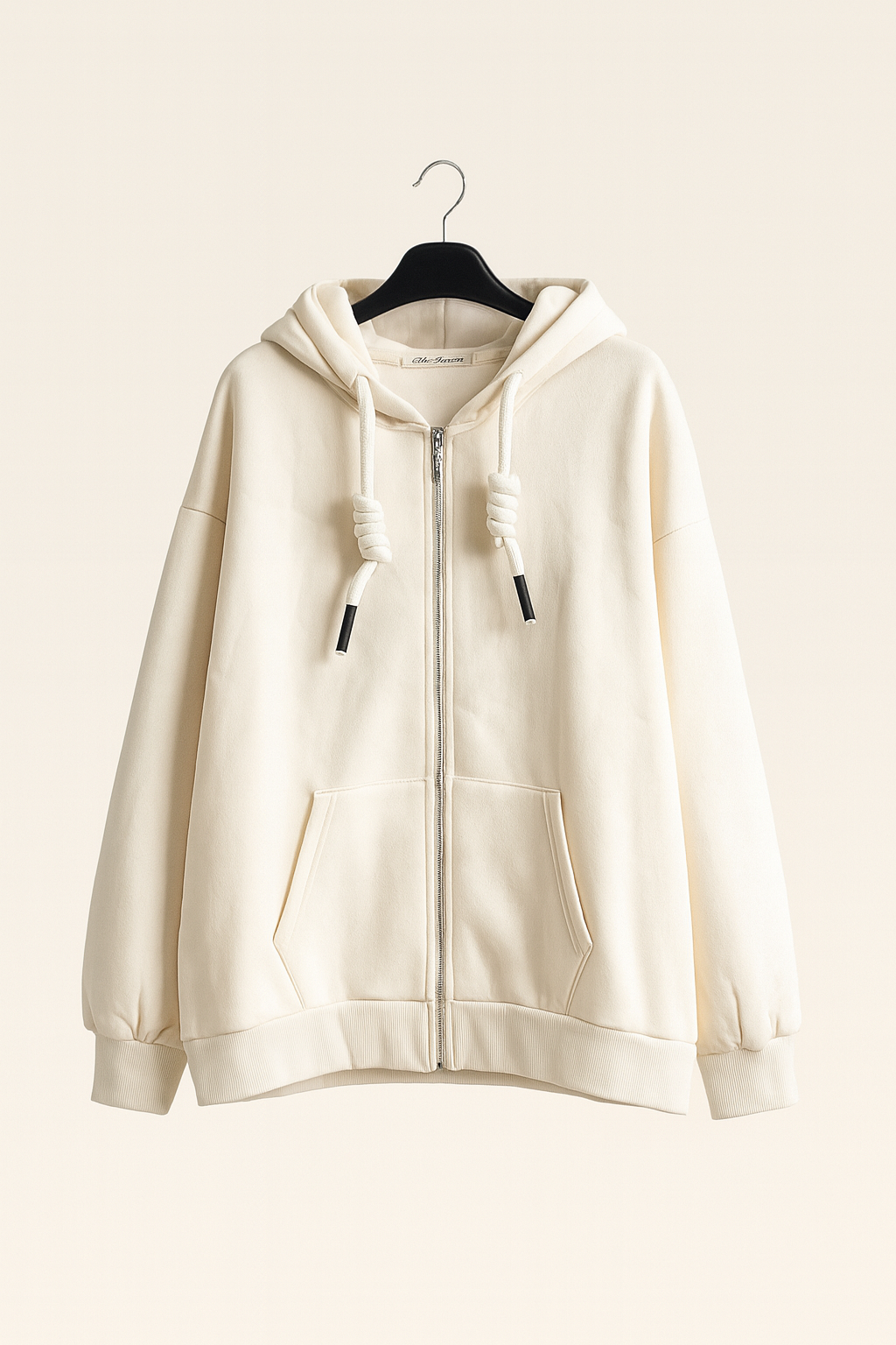 Felpa beige con zip