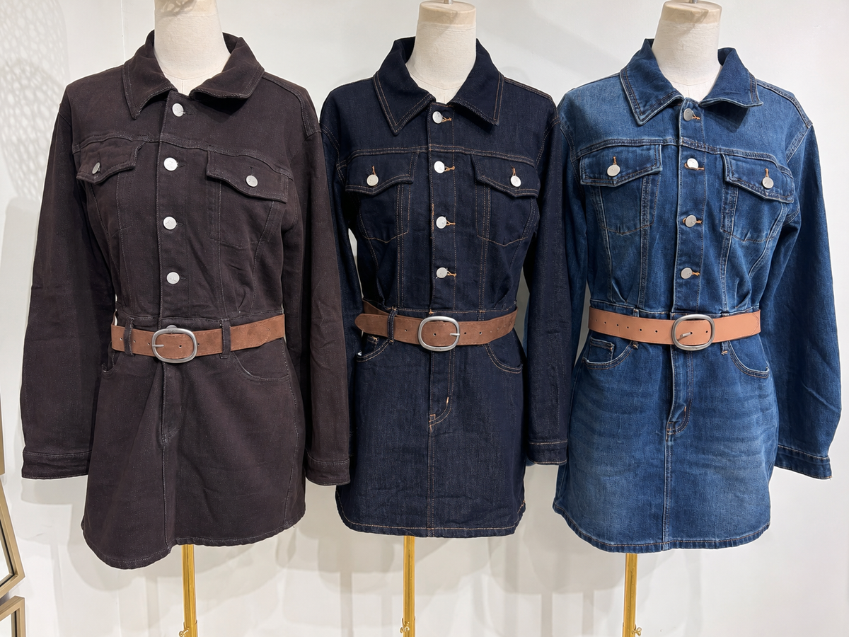 Abito Camicia Denim Belt