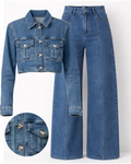 Completo Denim Queen bottoni