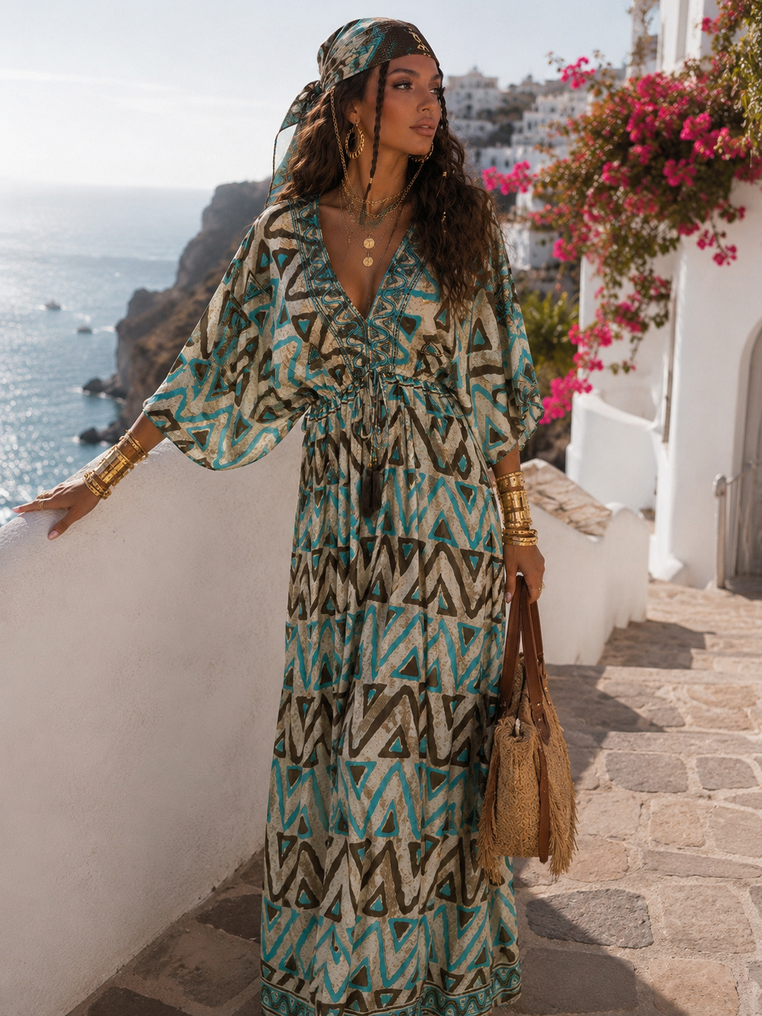 Abito Boho Chic Sahara in seta