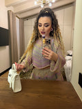 Completo in lurex oro