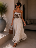 Abito lungo boho chic ricamato