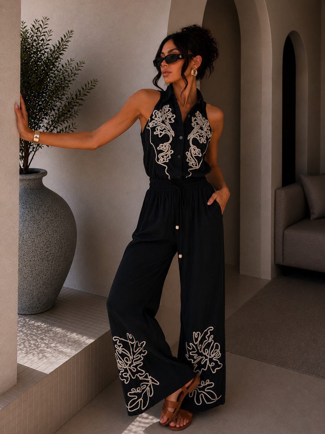 Completo Rope con corda ricamata