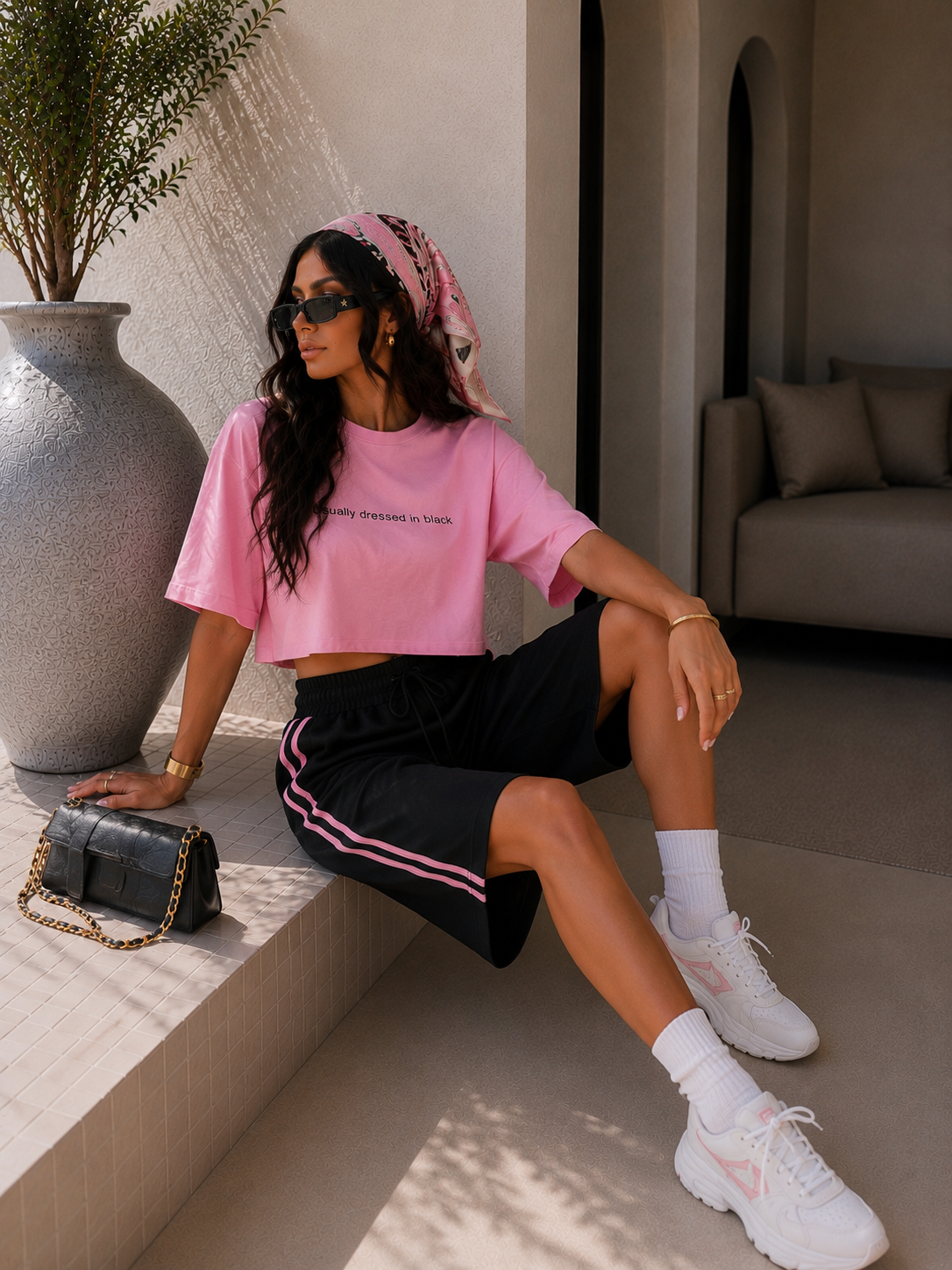 Short Bermuda stripe chic Summer