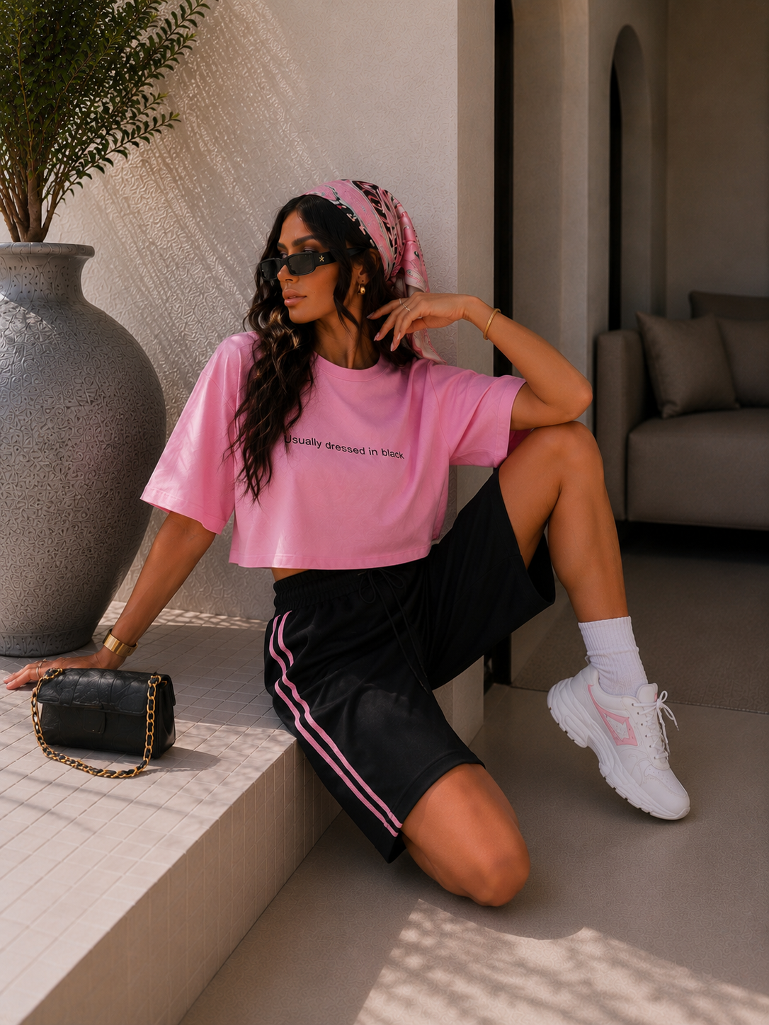 Short Bermuda stripe chic Summer
