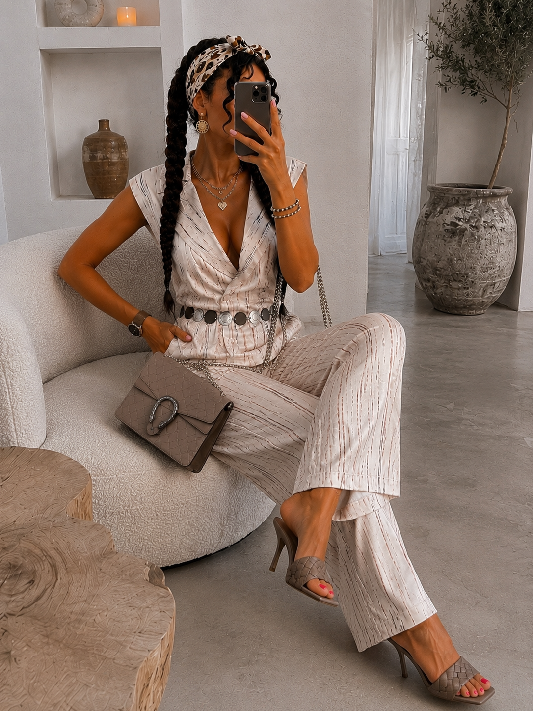 Completo venature luxury con cintura