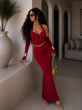 Completo body e gonna rosso