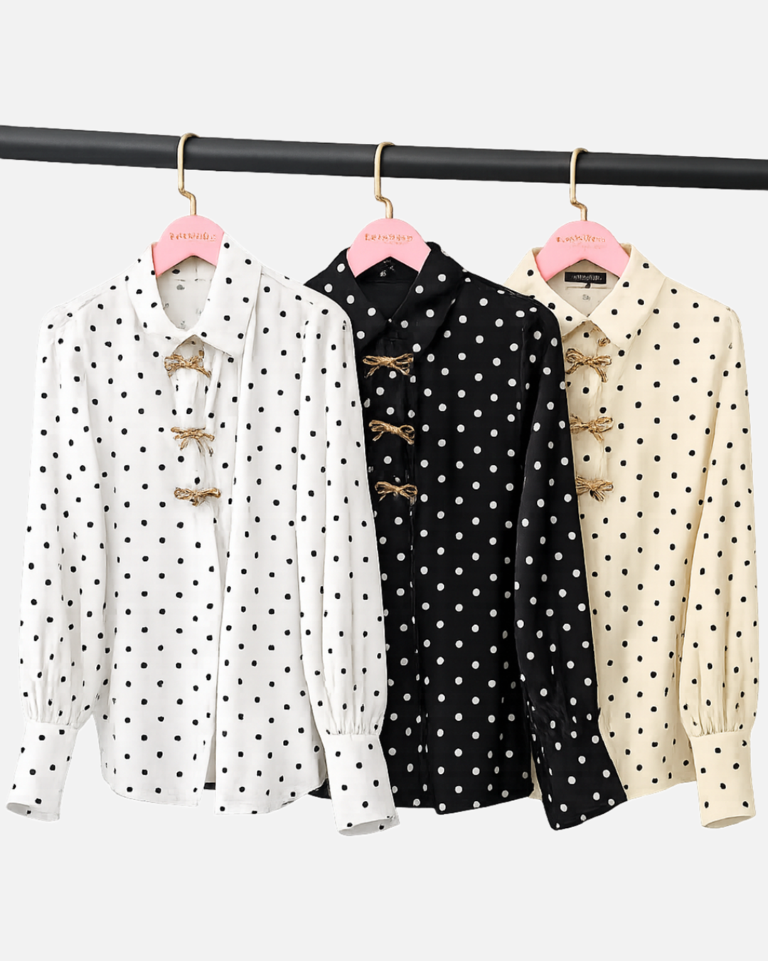 Camicia a Pois con Fiocchi Gioiello