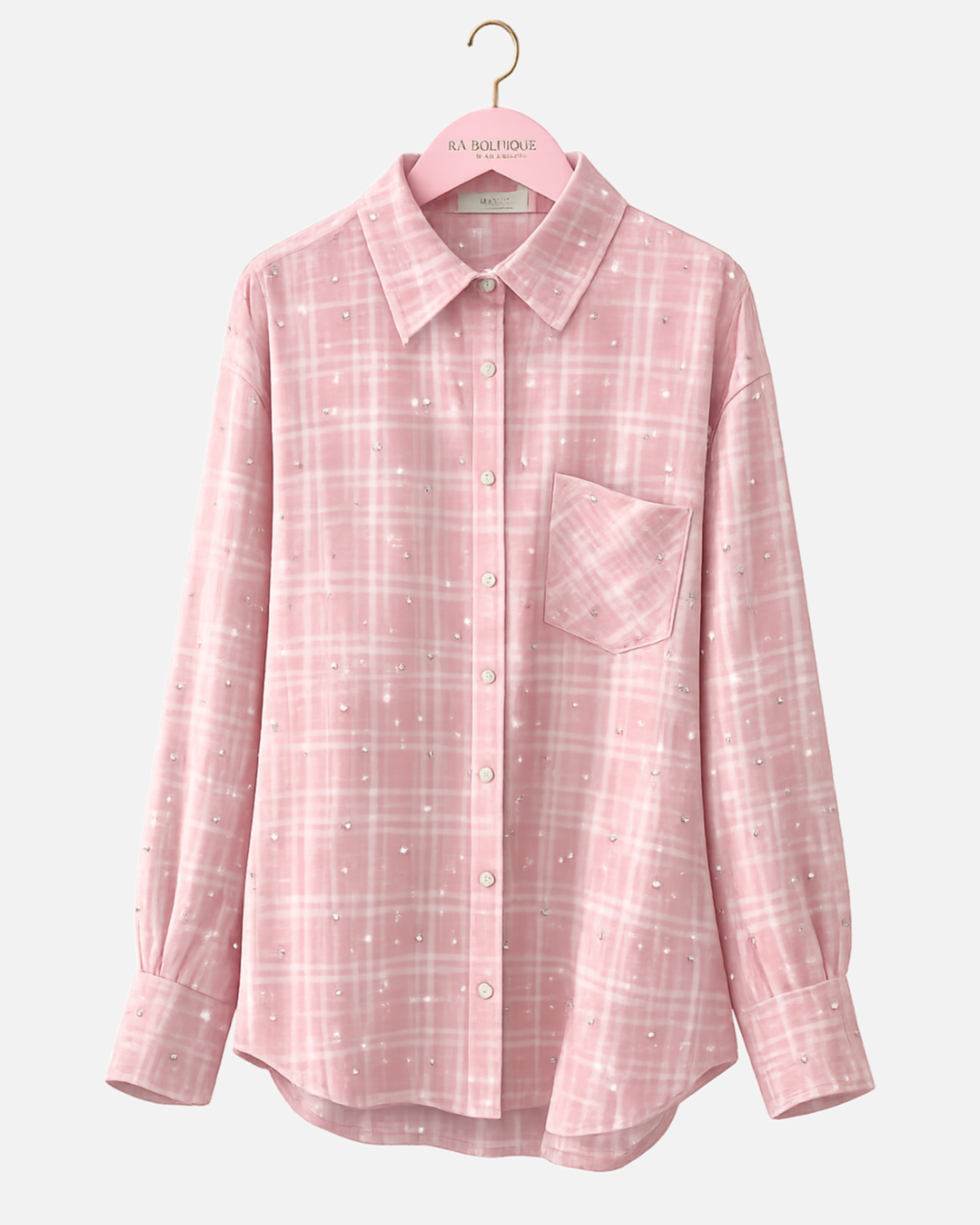 Camicia a quadri con brillantini ￼