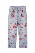 Jeans Stampa Cherry & Bow