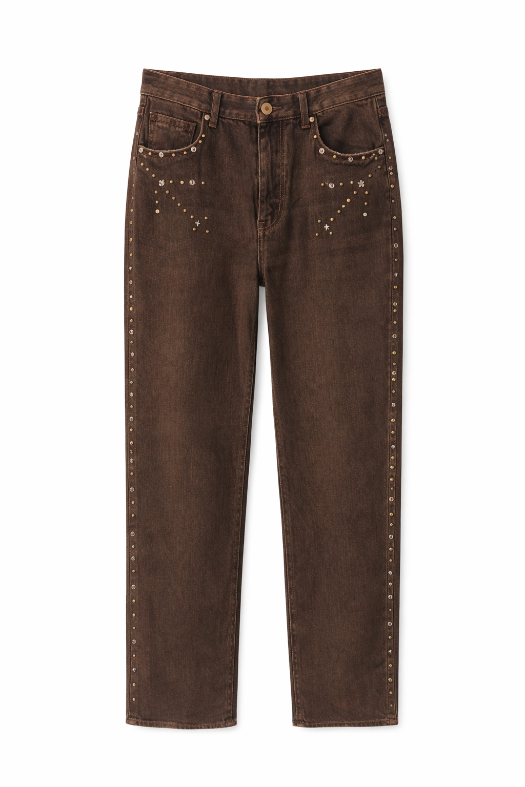 Jeans Chocolate con Borchiette Gioiello