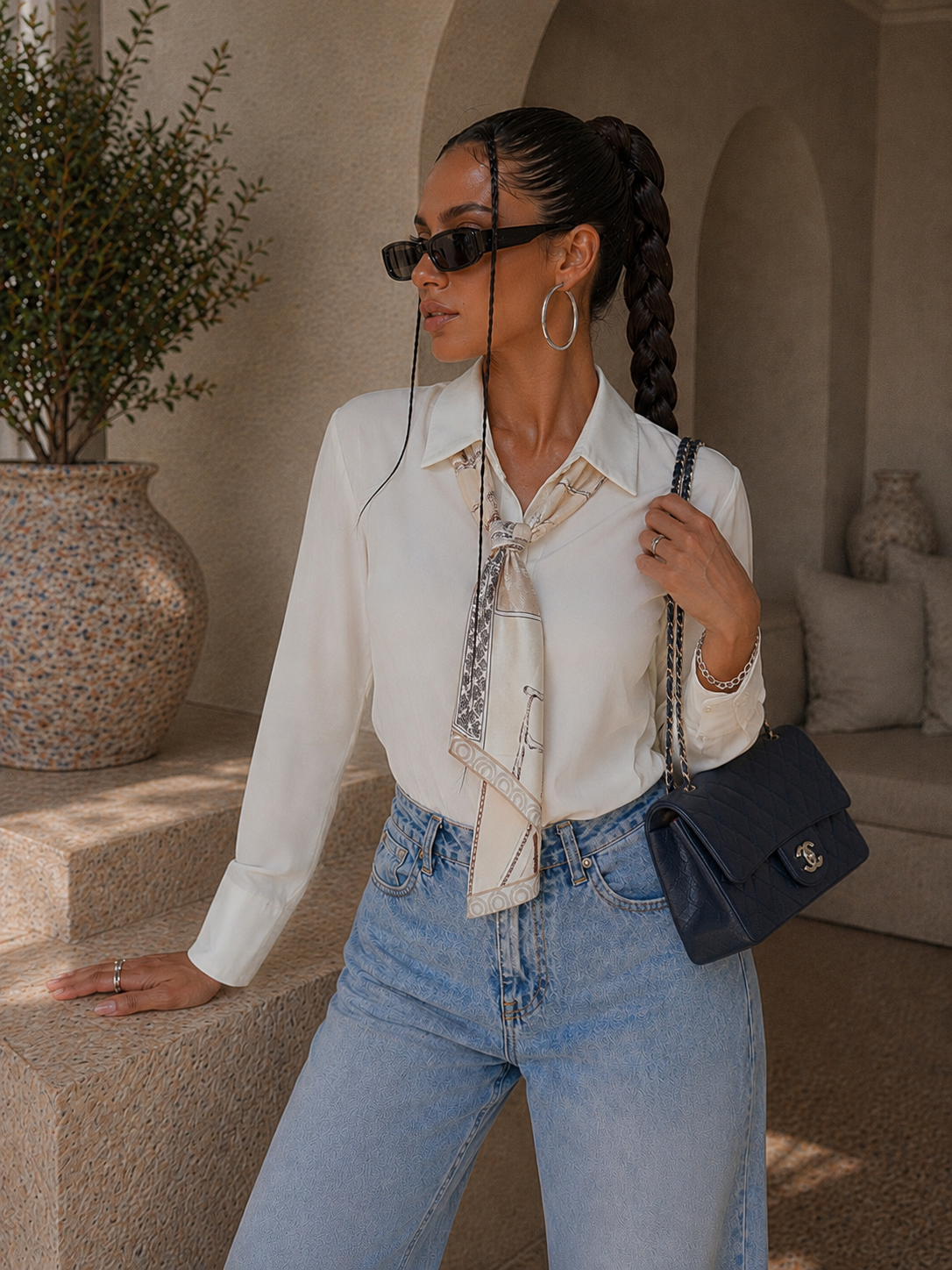 Camicia Elegance Foulard Chic