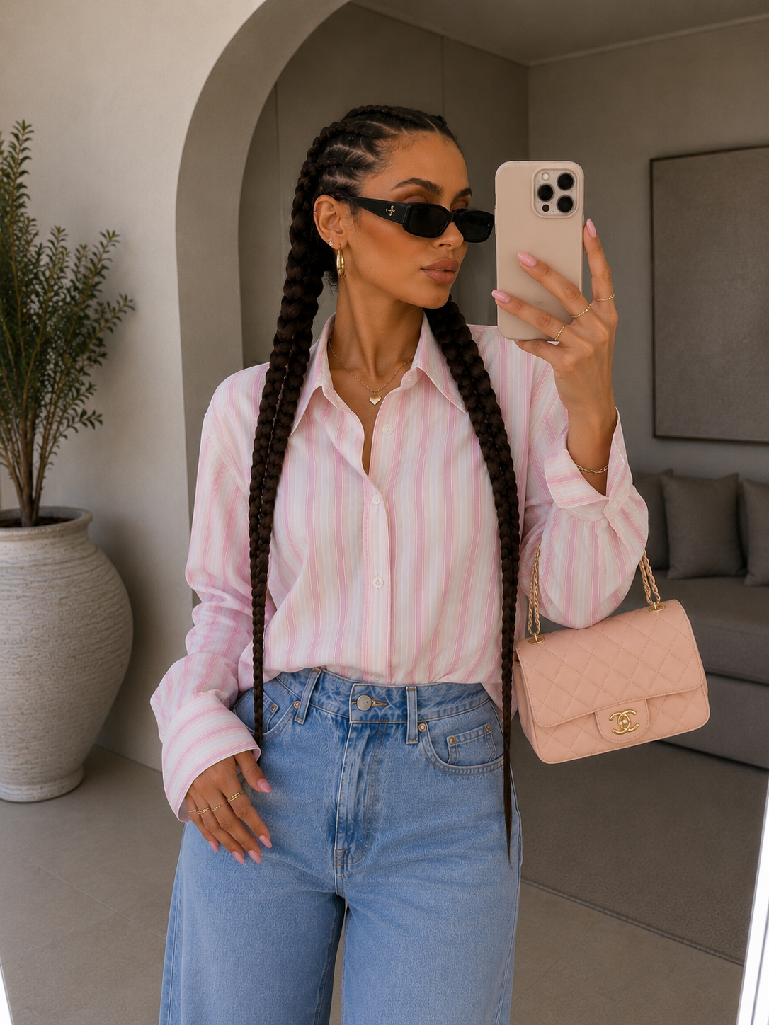 Camicia Riga Candy Rosa Oversize