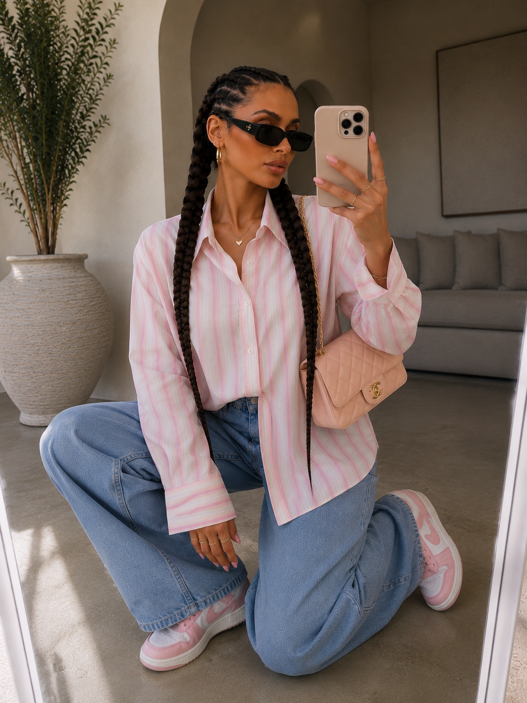 Camicia Riga Candy Rosa Oversize