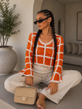 Maglia Crochet Geometrica Color Block