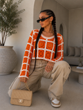 Maglia Crochet Geometrica Color Block