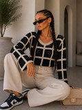 Maglia Crochet Geometrica Color Block