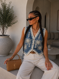 Gilet Ricamato con Paillettes