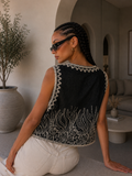 Gilet Ricamato con Paillettes