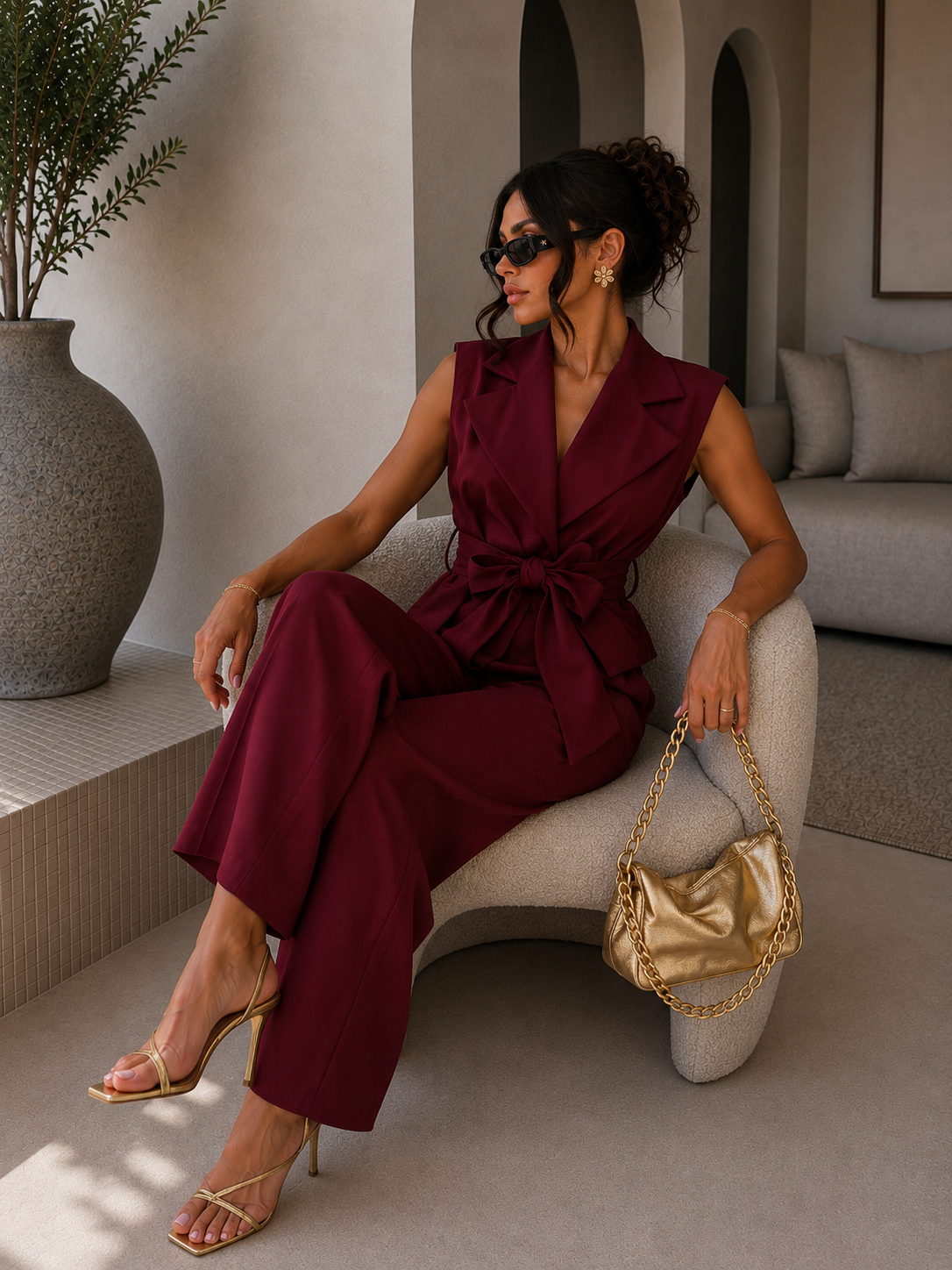 Completo elegante gilet e pantalone