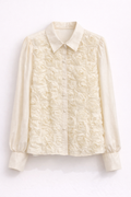 Camicia Roselline 3D Avorio