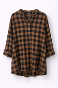 Camicia Check Marrone e Nero Oversize