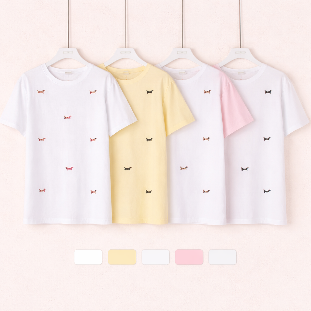 T-shirt Doggy Chic Ricamo Mini