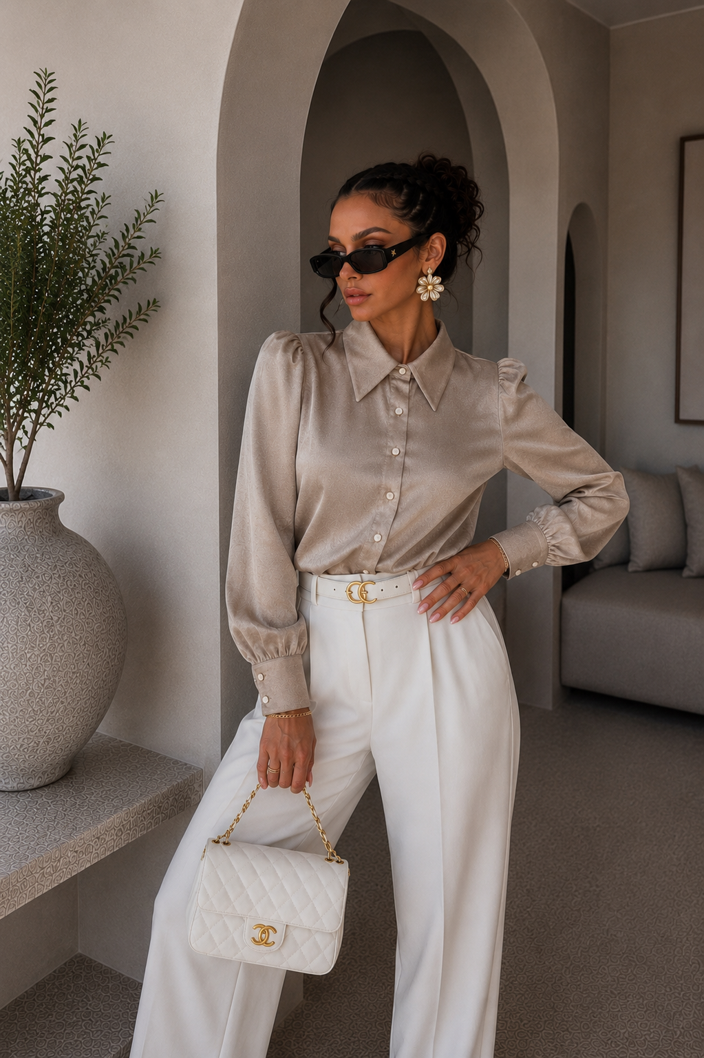 Camicia Satin Glow