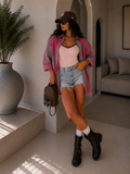 Camicia Oversize Check Pink & celeste