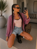 Camicia Oversize Check Pink & celeste