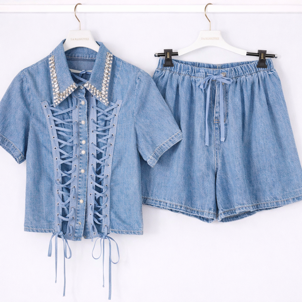 Completo Denim Lace Glam