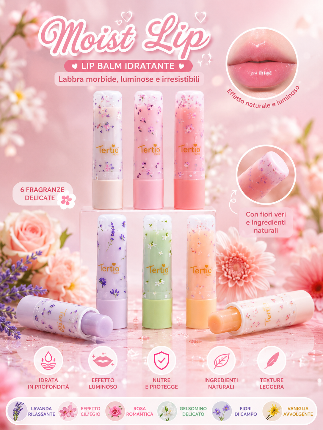 Moist Lip – Lip Balm Idratante ai Fiori