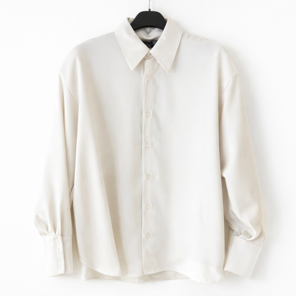 Camicia satin spalline imbottite