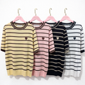 Maglia Knit Stripes Heart