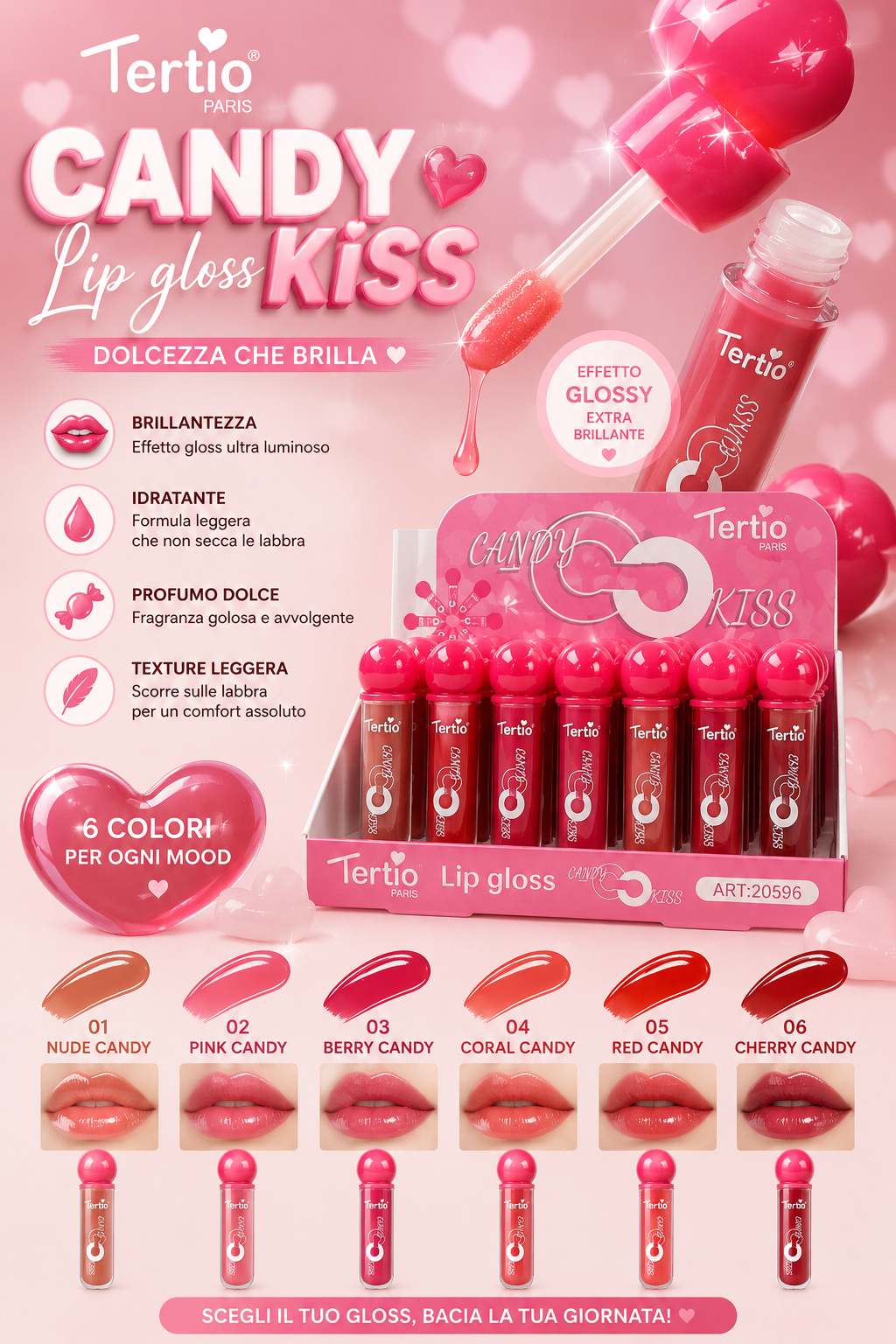 Candy Kiss – Lip Gloss Idratante e Brillante