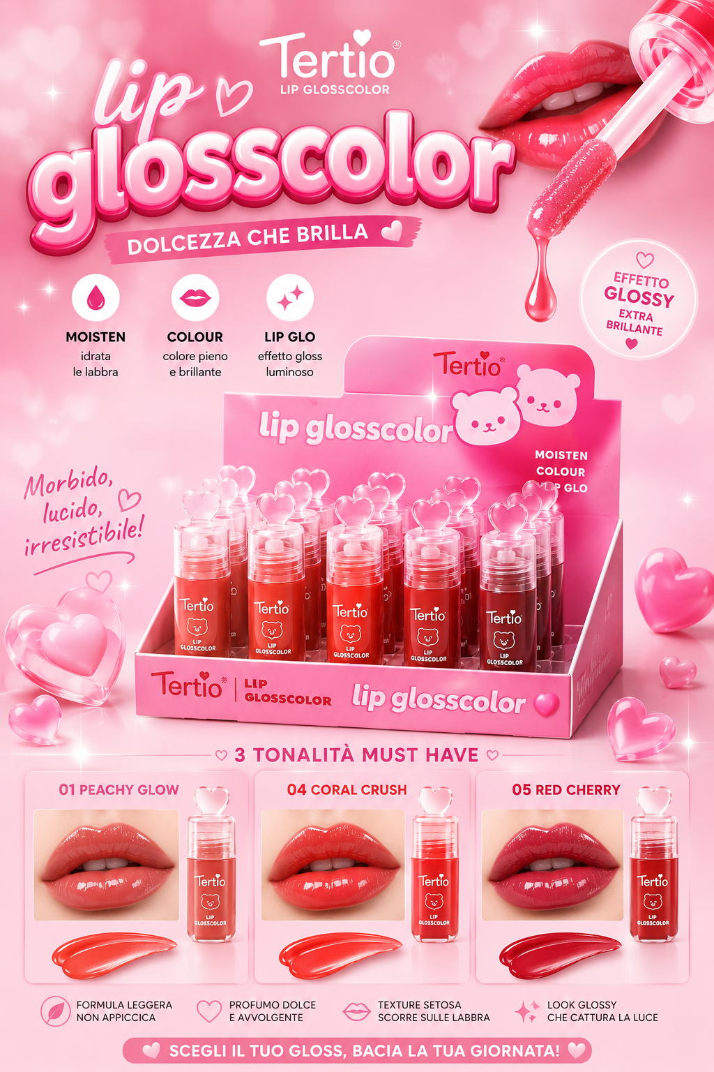 Lip Glosscolor – Gloss labbra con pack orsetto